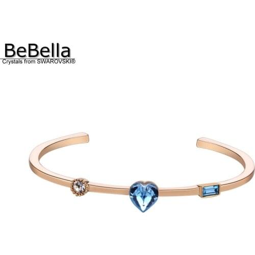 BeBella beloved crystal dust cuff bracelet bangle with Crystals from Swarovski for women fashion gift bride wedding jewelry