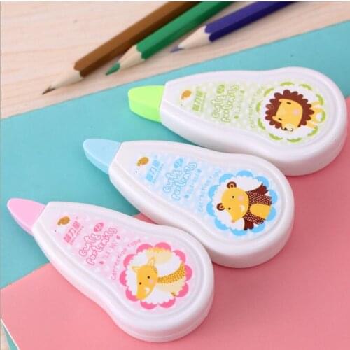 1 Piece 12M Kawaii Cartoon Animal Correction Tape Creative Students Corrector Tool Sticker Stationery And Office Accessories