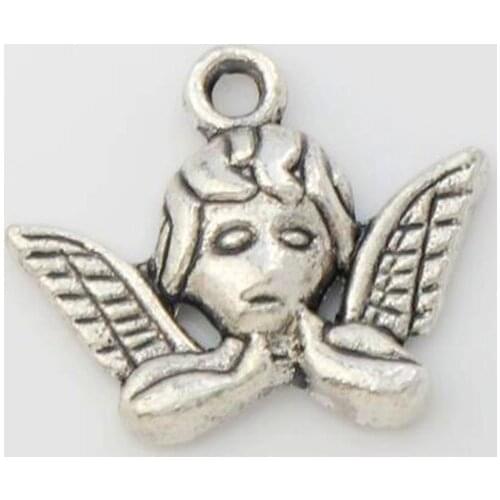 100pcs 16.2x19.2mm MIC Tibetan Silver Baby Angel Of Praying Charms Pendants Jewelry DIY L115