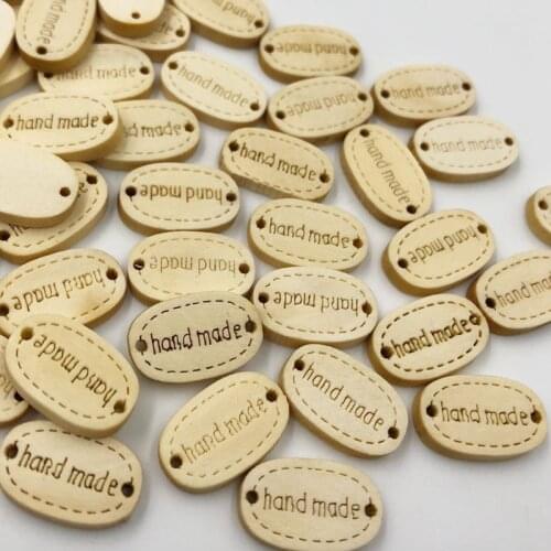 50pcs Mix Handmade Wood buttons Applique DIY Craft sewing WB564