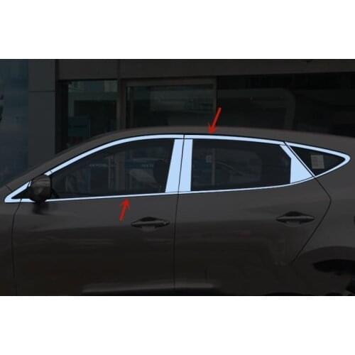 For Hyundai IX35 2009-2019 High-quality stainless car window decoration strip anti-scratch protection car accessories
