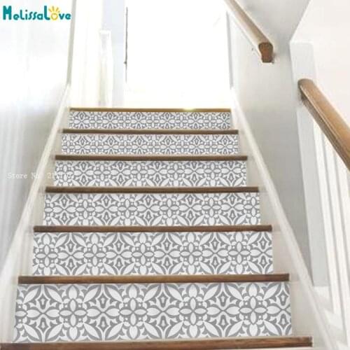Noble and Elegant Stairs Stickers Home Vinyl Decor Simple Renovation of The House Waterproof Decals Removable YT6259