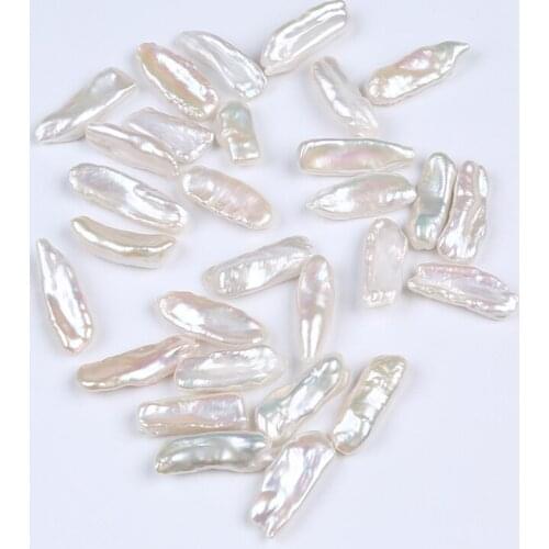 Rare Thickness Size Natural Biwa Pearl No Hole Loose Bead Good Quality Nice Surface Decoration Materials