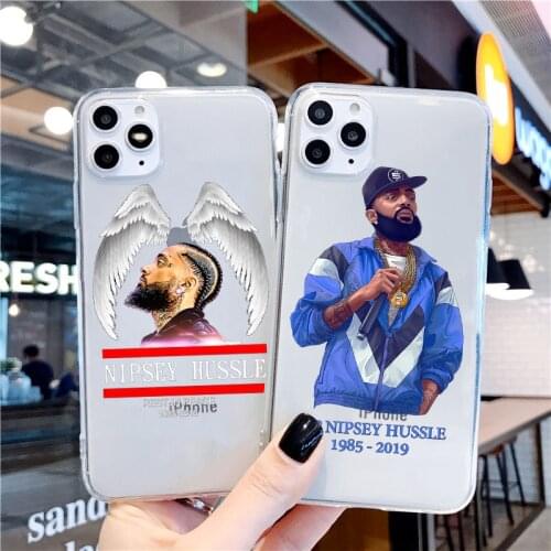 Rapper Nipsey Hussle transparent TPU Soft Phone Phone Case for iPhone 11pro max XR XS MAX 6S 7 7plus 8 8Plus 12pro 12mini cover