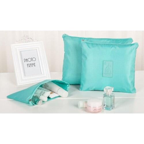 Women zipper Makeup Bags/Portable Travel Cosmetic Case Organizer Pouch Toiletry wash storage bag 70976/70977/70978