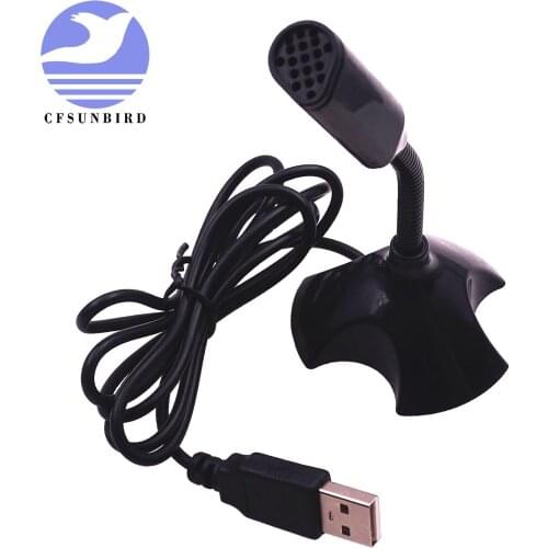 HOT Mini USB Microphone Studio Speech Chatting Singing KTV Mic With Holder For PC Laptop Microphone