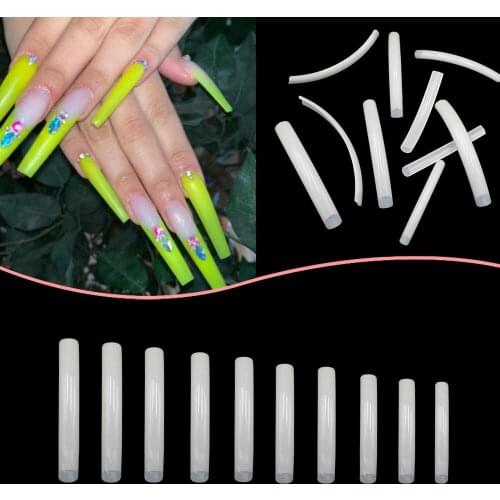 Curve Extra Long False Nail Art Tips Acrylic Fake Nail Tools Kit Stage Performances Decorative Fake Nails Halloween Nails