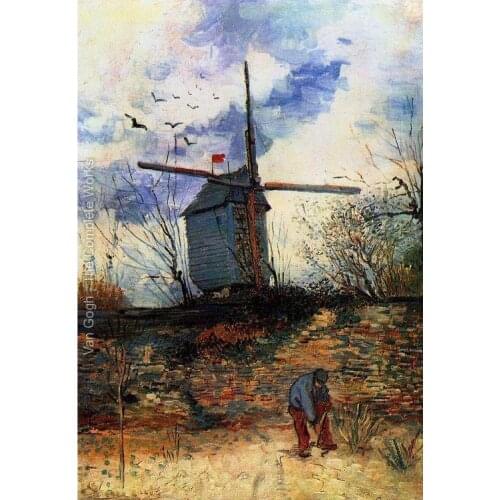 High quality Vincent Van Gogh modern art Le Moulin de la Galette I Oil paintings reproduction hand painted
