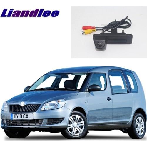 LiandLee Car Trunk Handle Rear View Reversing Parking Camera For Skoda Roomster 5J Facelift 2010 Up