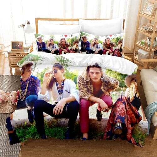 Maneskin Bedding Set Single Twin Full Queen King Size Stars Maneskin Bed Set Childrens Kid Bedroom Duvetcover Sets 3D Print 004