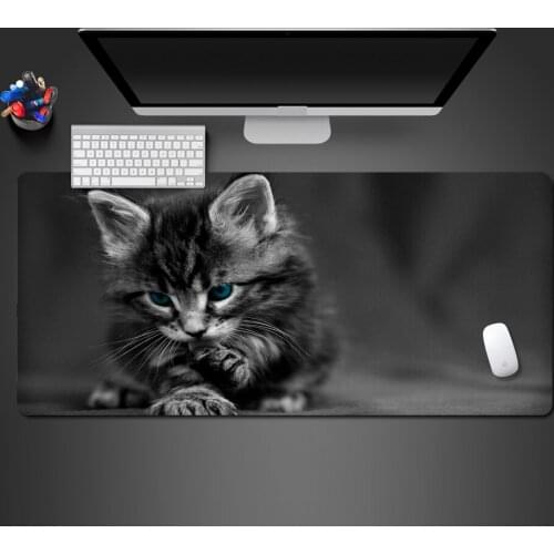 Cute Blue-Eyed Cat Mousepad Print Game Large Lock Pad Notebook Keyboard Mat PC Game Player Big Play Pad Xl Animal Pads