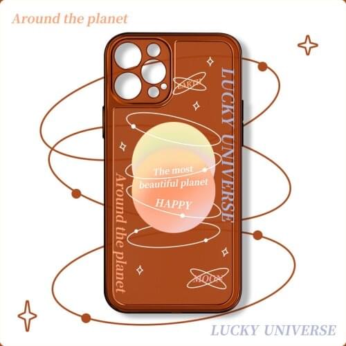 Fashion Happy Planet Phone Case for iPhone 12 Pro Max mini 11 Pro Max 6S Plus 7 8 Plus SE2020 Phone Cover Anti-drop Phone Cover