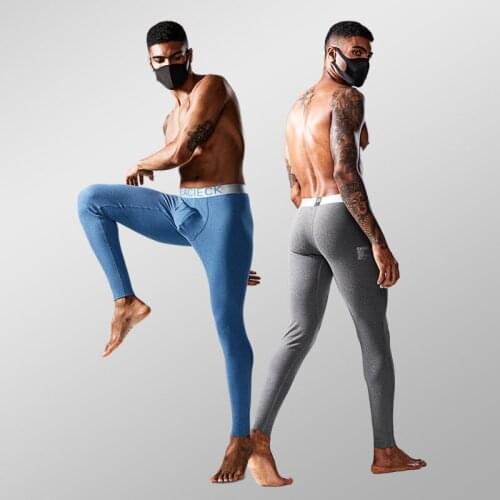 Thermostatic Heating Mens Autumn and Winter Pants, Seamless Plus Velvet Thickening Warm Pants, Tight-fitting Underpants