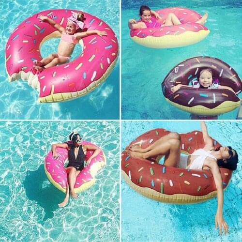 Inflatable Donut Swimming Ring Giant Pool Float Toy Circle Beach Sea Party Inflatable Mattress Water Adult Kid Hot Sale