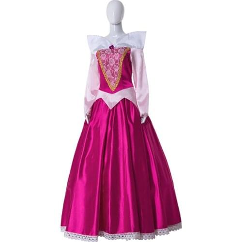 Custom Made New Arrival Princess Aurora Cosplay Costume For Adult women Party Costume Dress