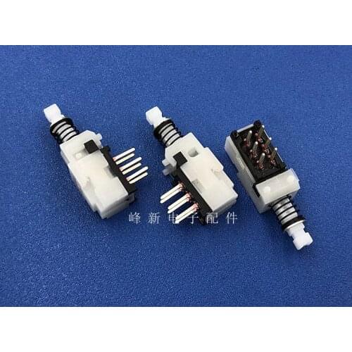 Original new 100% JFPB-21S-A double row 6pin side press self-locking switch button switch power amplifier power keyboard plastic