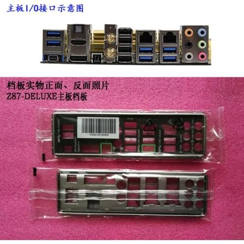 Original IO I/O Shield Back Plate BackPlate BackPlates Blende Bracket For ASUS Z87-DELUXE