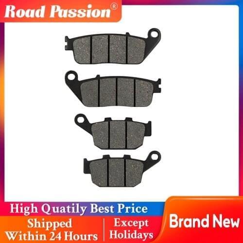 Road Passion Motorcycle Front and Rear Brake Pads For Honda VT250 VT 250 CB-1 CB400F CB 400 F CBR400RR CBR 400 RR Z 800 E Z800E