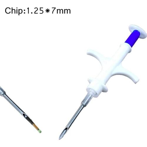 Engraved Pet Id Tags RFID Microchip 1.25*7mm Animal Chip Glass Syringe Unit for Turtle Fish Registry Injecting Pet Breed