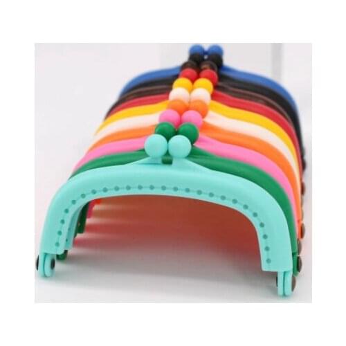 LIONSEN 8.5cm Arc Plastic Purse Frame Handle for Clutch Bag Handbag Accessories Making Kiss Clasp Lock