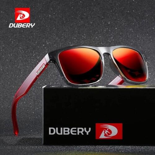DUBERY Classic Square Polarized Sunglasses Men Brand Retro Sports Style Sun Glasses Male UV Outdoor Travel Driving Goggles A46
