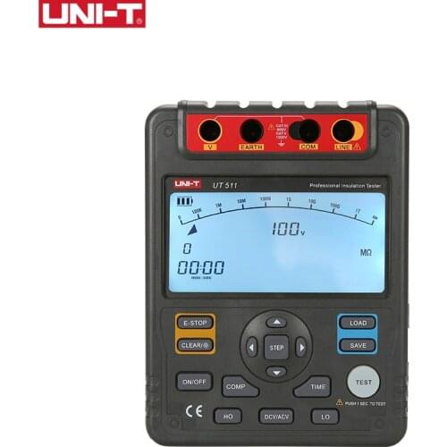UNI-T UT511 1000V 10Gohm Digital Insulation Resistance Testers UT511 Voltmeter Auto Range Megger