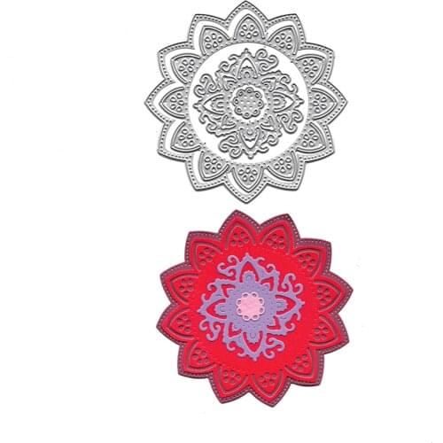 Cut Dies New Arrival Mandala Stencil Cutting Dies DIY Handmade Scrapbooking Craft Album Embossing Card Making Die Clear Stamps