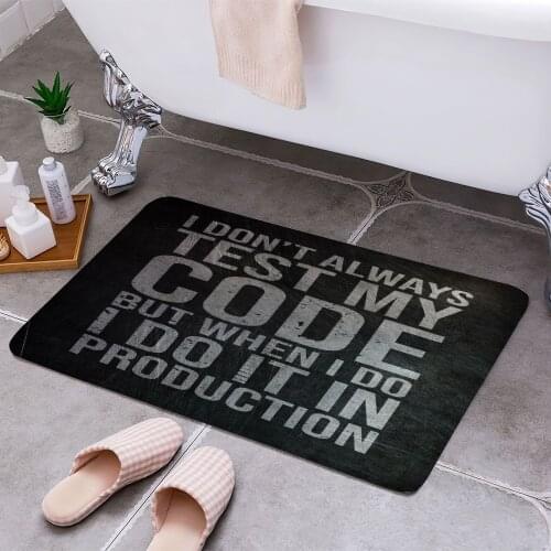 Programmer Funny Gift 3D Print Doormats Rectangle Non-Slip DoorMat Bedroom Kitchen Entrance Print Door rugs Dropshipping
