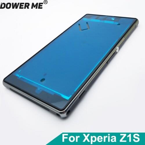 Dower Me Replacement Middle Frame Bracket Panel Metal Chassis Bezel Plate With Dust Plug Cover For Sony Xperia Z1S L39t C6916