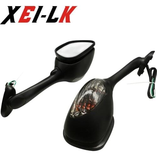 Rearview Mirror with Turn Signal For Suzuki GSXR 1000 2005-15 600 750 06-15