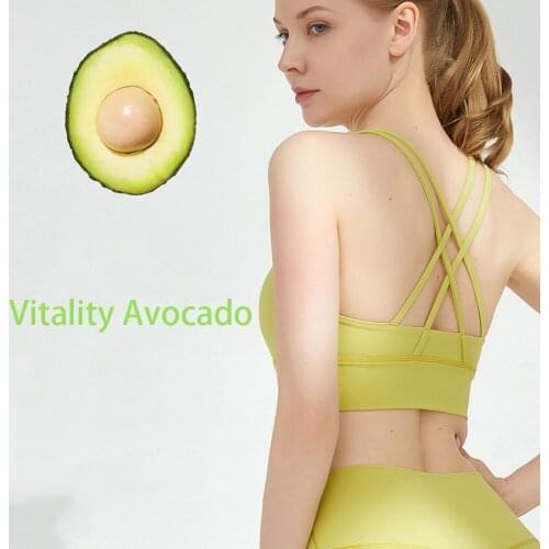 Women Outside Wearing Yoga Bra Gym Sport Vest Workout Running Solid Color Training High Impact Push-up Crop Fitness Top