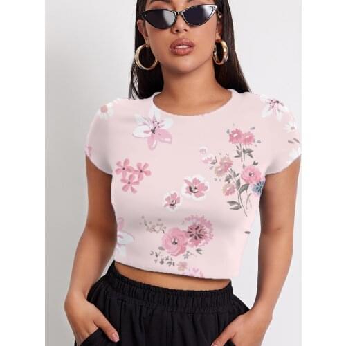 3d Tshirt Flower T shirt Women Art Funny T shirts Colorful T-shirts 3d Romantic Shirt Print Womens Clothing Punk Rock Printed