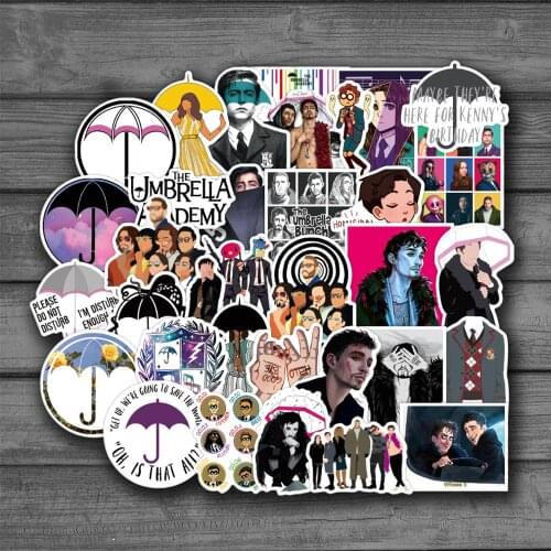50pcs/pack The Umbrella Academy Classic TV Show Graffiti Stickers For Skateboard Box Computer Notebook Car Childrens Toys Etc