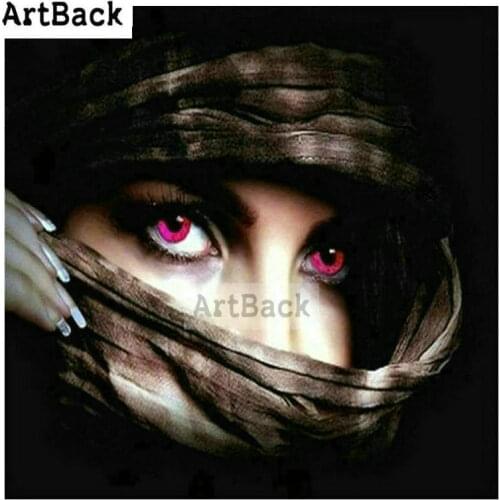 Diamond painting woman portrait full square icon diamond mosaic religion female full drill round diamond embroidery masked woman