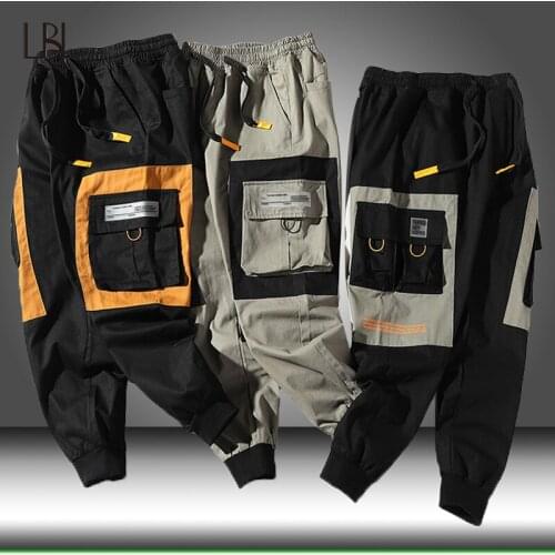 Multi Pocket Cargo Pants Men Casual Jogger Hip Hop Trousers Male Outdoor Work Out Streetwear Fashion Elastic Waist Sweatpants