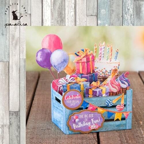 Panalisacraft wooden box 3D Metal Cutting Dies Craft Dies Scrapbooking Card Making Album Embossing Stencil Die Cut Decoration