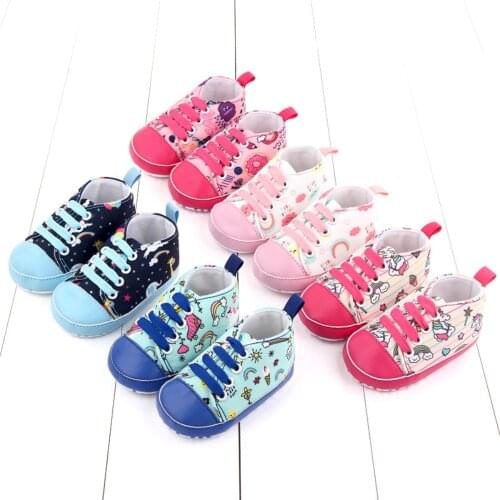 Bobora Baby Shoes Newborn Infant First Walkers Boy Girl Solid Sneaker Cotton Soft Anti-Slip Sole Toddler Casual Canvas Crib Sho