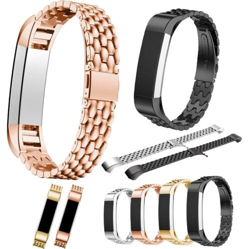 For Fitbit Alta Stainless Steel new sport watch Band Strap Alloy Metal Replacement newWatch Band Dragon Scale Bracelet Wristband