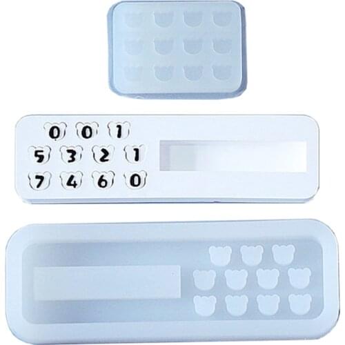 E56A Bear Parking Sign Car Number Plate Silicone Mold is Suitable for Resin Epoxy Resin Diy Craft Jewelry Making Home Decor