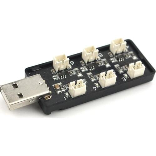EMAX Charger 6-Port 1S LiPo USB PH2.0 For Tinyhawk/Nanohawk Drones 1S High Voltage 3.7V 3.8/4.35V LiPo battery