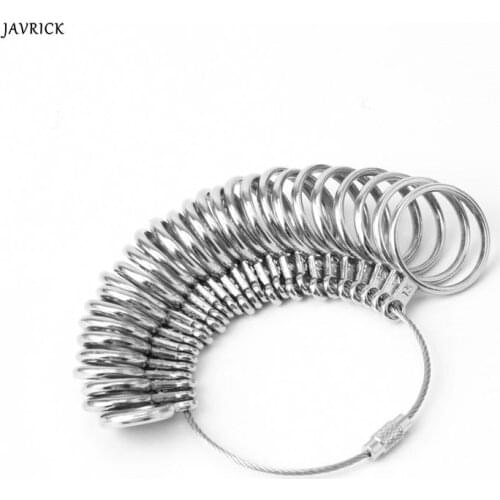 EU/JP/KR/UK Useful Standard Jewelry Measuring Tool Rings Size Metal Finger Ring Sizer Measure Gauge