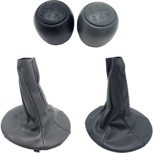 Car Gear Shift Knob Shifter Stick Gaiter Boot Adapter Sleeve Case Frame Cover Case For FIAT PANDA 2003-2012 / 500 500C 2007-2013