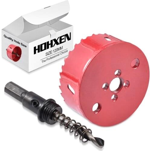 Hohxen 1pcs 105mm M42 Bi-Metal Holesaw Cutter Hole Saw Wood Drill Tooth Kit Core Drill Bit Cutting Kit Opener 110mm