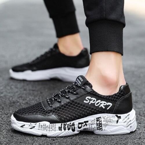 2021 Summer Men Casual Shoes Mesh Breathable Black White Sneakers For Men Outdoor Walking Women Men Sports Shoes tenis masculino