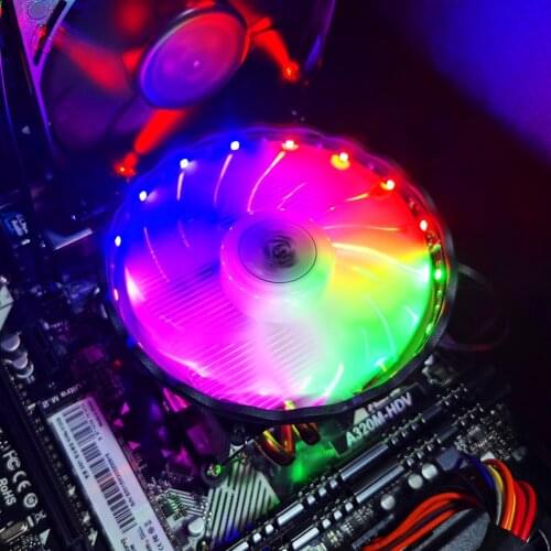 SNOWMAN 4 Heat Pipes CPU Cooler RGB 120mm PWM 4 Pin PC Radiator quiet for Intel LGA 2011 1150 1151 1155 AMD AM3 CPU Cooling Fan