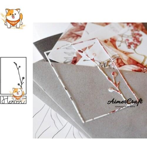 Plant frame Word Metal Cutting Dies Scrapbooking Stencil For DIY Paper Card Decorative Embossing Die Cut Craft Dies New 2019