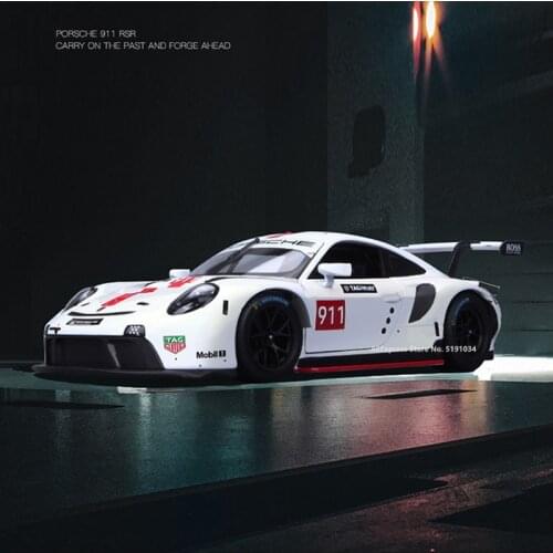 Bburago 1:24 Porsche 911 RSR GT Alloy Racing alloy car model simulation decoration collection gift toy birthday present