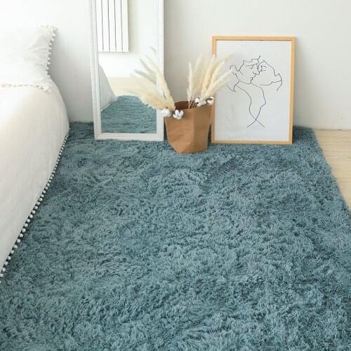 Fashion Faux Fur Rugs Carpets Sofa Fluffy Mat For Home Living Room Gradient Floor Mat Long Pile Area Rugs