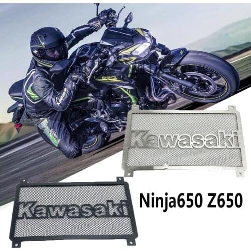 Motorcycle Aluminum water tank Radiator Guard Grille Cover Grill Covers Cooler Protector For Kawasaki Z650 Z 650 2017-2020