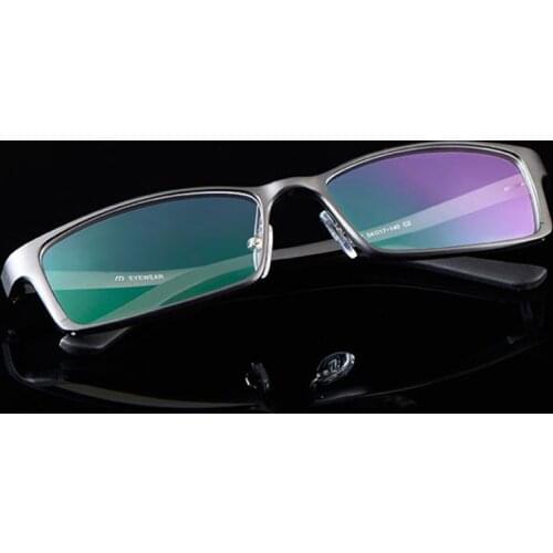 Aluminum Men Wide Face Prescription Eyeglasses Full Rim Optical Frame Business Eye Glasses Light Big Spectacle MF GG